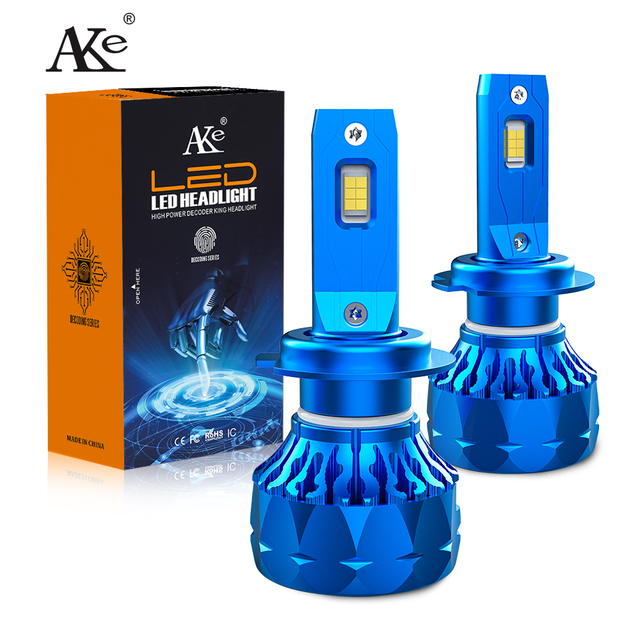 AKE T8 110W Led H7 Headlights 6000K Luces Delanteras Led H1 H3 H4 H11 11000Lm Focos Led Para Automovile 9005 9006 9012 Led Light