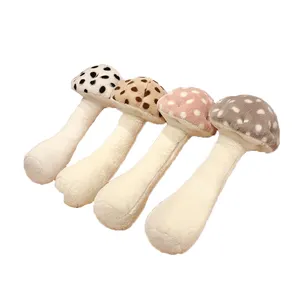 Simulation mignon oreiller en forme de champignon lapin en peluche doux grande taille champignon oreiller de couchage pour jouets décor