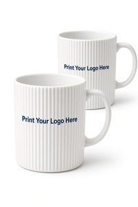 แก้วกาแฟเซรามิกสีขาว ลายเส้นมินิมอล ดีไซน์เรียบหรู ผิวด้าน ใช้กับไมโครเวฟและเครื่องล้างจานได้ เหมาะสำหรับใช้ในบ้าน - Product Image 5