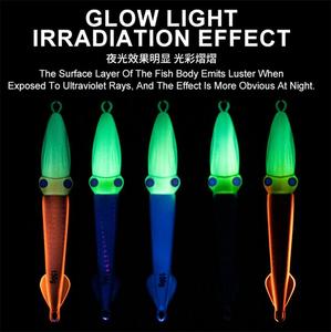 WEI 100g 150g calamari metallo Jigs Shore Jigs <span class=keywords><strong>pesca</strong></span> esca metallo piombo Glow Jigs gioco <span class=keywords><strong>spigola</strong></span> <span class=keywords><strong>pesca</strong></span> tonno - Product Image 4