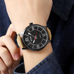 Reloj Cuadrado Vintage Minimalista para Hombre, con Números Romanos, Correa de Cuero Impermeable, Reloj de Pulsera de Cuarzo - Product Image 2