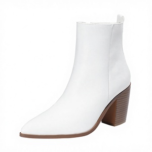 Botines de Moda Negros para Mujer, Elegantes y Formales, con Tacón, de PU Artificial, Suela de Goma Impermeable, con Punta en Pico, para Otoño e Invierno - Product Image 3