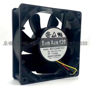 ซานเอซ 120 มม.พัดลมแชสซีอินเวอร์เตอร์ DC 24V 0.11A รุ่น 9G1224M1031 พัดลมระบายความร้อนด้วยอากาศพลาสติก - Product Image 1
