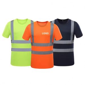 เสื้อยืดแขนสั้นสะท้อนแสงสำหรับงานก่อสร้าง ระบายอากาศ แห้งเร็ว แบบกำหนดเองสำหรับฤดูร้อน - Product Image 1