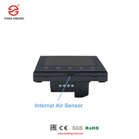 Termostato Digital de habitación con pantalla táctil, Sensor NTC IP20, 86x86x14mm, tamaño de fábrica Anbang, color negro