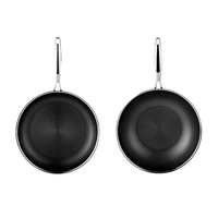 Ustensiles de cuisine en acier inoxydable de qualité supérieure, triple casseroles et poêles antiadhésives, ensembles de poêles de cuisson hybrides en nid d'abeille