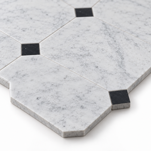 Mosaico Octagonal de Mármol Blanco Carrara Pulido, Mosaico de Mármol Natural para Baño, Ducha, Piso y Pared de Villa Moderna, Cocina - Product Image 3