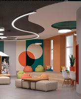 Panneaux acoustiques en polyester colorés pour chambre d'enfant, écologiques et sûrs, dalles murales acoustiques de formes multiples pour la décoration de chambre d'enfant