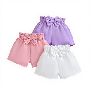 Shorts décontractés simples pour bébés filles, lot de 3 - Product Image 1