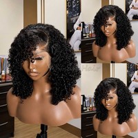Perruques bouclées en cheveux humains brésiliens vierges, perruques Lace Front avec cuticules alignées, perruques Lace Front bouclées Pixie pour femmes noires