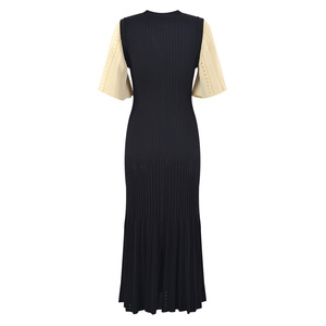 Vestido de Punto Ajustado para Mujer, Vestidos Casuales de Verano, Nuevo Estilo Francés, Elegante, de una Pieza, Natural - Product Image 4