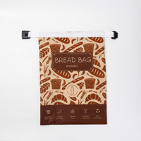 Sac à pain réutilisable en coton recyclé RPET écologique, pliable, personnalisable, pour le stockage des aliments frais et les courses