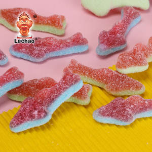 Lechao OEM ballena/delfín/Mini tiburón azul en forma de azúcar personalizado recubierto Halal Sour Candy dulces Gummy Candy Bag embalaje - Product Image 2