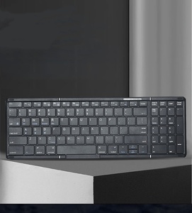 Oem thời trang b099 Chất lượng cao màu đen có thể gập lại Bàn phím BT kết nối 100 phím nút bàn phím Mini Bàn phím điện thoại cơ khí - Product Image 2