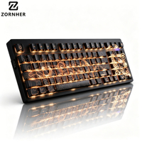 Zornher Keyboard Wholesale Gaming Keyboard RGB Backlit Metal Keyboard TKL Mechanical Keyboard for Gaming with Custom Macro Keys