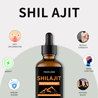 Extrait de Plante Herbacée Shilajit en Gouttes, Soutien Immunitaire, 30ml, Liquide Oral pour Adultes, Renforce l'Immunité, Shilajit Pur