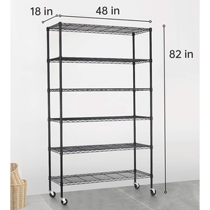 מצופה אבקה כרום מתכוונן אישור <span class=keywords><strong>Nsf</strong></span> מדפי רשת תיל עם גלגלים - Product Image 5