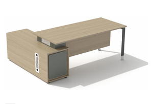 Bốn chỗ ngồi phong cách văn phòng không gian làm việc điều hành bàn tủ làm việc trạm gỗ Modular bàn với tập tin ngăn kéo - Product Image 4