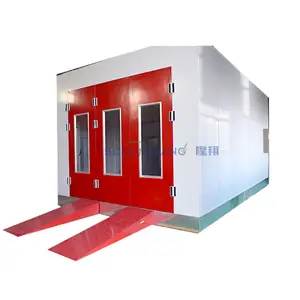 ce approved full pressure wood furniture spray booth trade factory with water curtain lx60 shandong longxiang spray booth