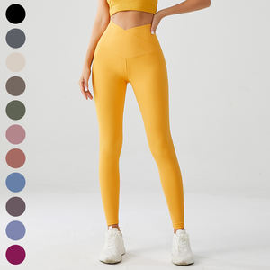 OEM Custom Crossover Yoga Pants High-Waisted <b>Flare</b> <b>Leggings</b> with Tummy Control Quick Dry & Breathable Seamed Yoga <b>Leggings</b> - Product Image 2