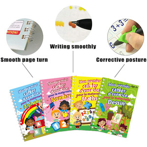4 pièces/ensemble cahier de pratique magique avec impression en langue française, livre de mots de calligraphie <span class=keywords><strong>meilleur</strong></span> cadeau pour enfant - Product Image 3