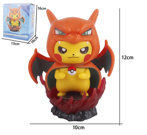 12cm PVC Pokemoned Pickachu Cosplayed mignon Anime Figure pour Collection décoration modèle jouets - Product Image 4