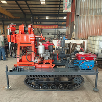 Foreuse sur chenilles 50Y, profondeur 50m, portable, moteur diesel hydraulique, multifonctionnelle, pour exploration géologique et prélèvement de sols