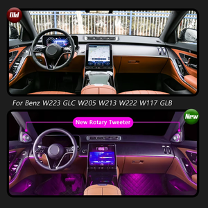 Haut-parleur de tweeter rotatif 4D 64 couleurs pour Benz W222 W223 W205 W213 W117 Classe C Classe E Classe S GLC GLA <span class=keywords><strong>GLB</strong></span> LED Lumière ambiante - Product Image 2
