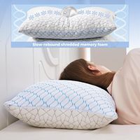 King Size Gel-Memory-Foam Kühlendes Verstellbares Festes 2-teiliges Rechteckiges Kissenset mit Gestepptem Rautenmuster 4,4kg Modell MFP8403