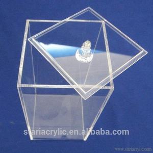 מלבני ברור אקריליק מברשת איפור עם מכסה צלוליט קוסמטי מברשת אחסון תיבת איפור - Product Image 6