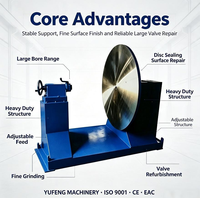 Machine de rectification de disques de vannes à grand diamètre DN500-DN2000 pour la réparation des surfaces d'étanchéité des vannes