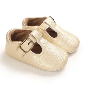 T1606 0-1歳の革のベビーシューズプリンセスメアリージェーン幼児の靴Puベビーガールズシューズ