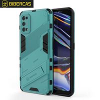 Coque de téléphone portable en TPU+PC à design blindé antichoc, vente en gros d'usine, pour OPPO REALME 7 PRO, avec support intégré