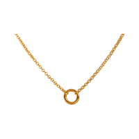 Collier avec pendentif mousqueton en acier inoxydable, chaîne en forme de trombone personnalisée, fermoir à vis doré