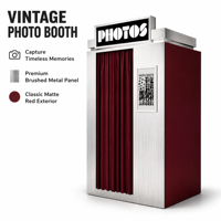 Photomaton de luxe JLJ Premium Deluxe avec cadre doré et éclairage pour mariage, fête, événement, photo miniature