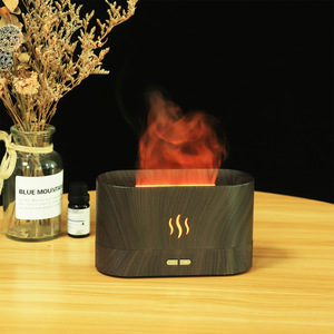 Diffuseur d'arômes New Flame, imitation bois foncé, humidificateur 5V USB pour la maison, chambre à coucher, lumière d'ambiance, diffuseur d'huiles essentielles - Product Image 4