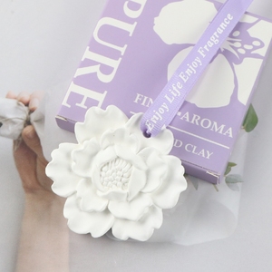 Handmade treo thơm hoa gốm thơm tủ quần áo Xe làm mát không khí nhà hương thơm Sứ Tinh dầu khuếch tán - Product Image 4