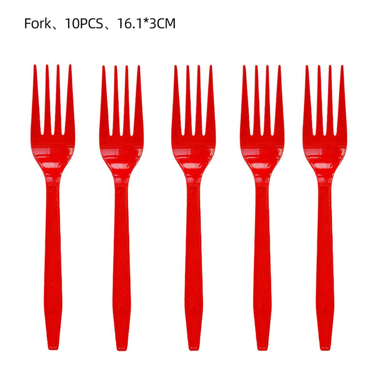 Forchetta da cena rossa 10 pz