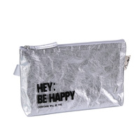 Trousse à crayons en PVC pour garçons, motif lettres imprimé personnalisé, style minimaliste Instagram, imperméable, résistante aux déchirures, multi-usages pour étudiants