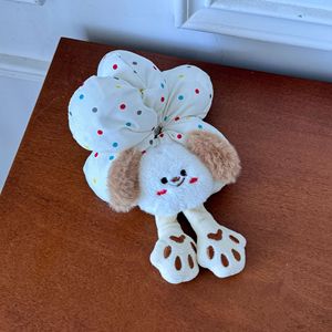 Diadema de esponja con diseño de corazón para niña, coletero lindo para cola de caballo, accesorios de tela para el cabello estilo europeo-americano. - Product Image 5