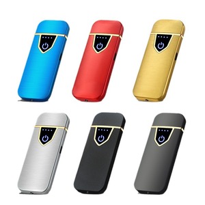 Siêu mỏng Sáng tạo Truy cập bằng vân tay USB Có thể sạc lại Kỹ thuật số Chống gió Không cháy Bật lửa thuốc lá Thân thiện với môi trường - Product Image 6