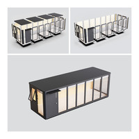 COCOVIA Studio de manucure moderne préfabriqué |   Cabine de beauté vitrée avec éclairage LED, idéale pour les artistes ongulaires ou les spas à domicile