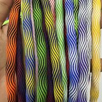 Gedrehtes Wellenförmiges Polyester-Kernseil 6mm Zweifarbiges Lanyard Zugkordel für Handy-Schlüsselanhänger Schlüsselring Handtaschen-Dekoration