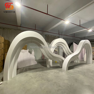 Arco Decorativo en Forma de Ola para Bodas y Eventos, de PVC Blanco, con Capas 3D, para Fondo de Escenario - Product Image 2