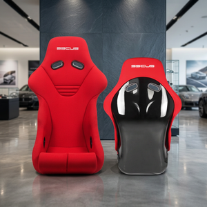 Siège de voiture sport haut de gamme Monza 424 en tissu FRP, durable, modifié, siège baquet complet avec appui-tête, ajustement universel OEM SSCUS MONZA424-FABRIC - Product Image 1