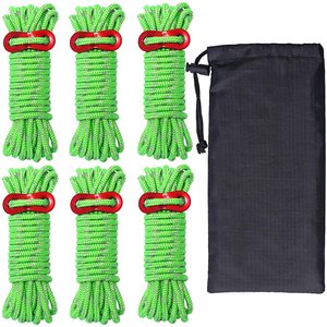 เต็นท์สายสำหรับคนกลางแจ้ง,เชือกถักเปียสำหรับเต็นท์ขนาด<span class=keywords><strong>4</strong></span>มม. 6แพ็ก - Product Image 2