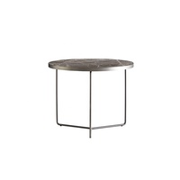 Fournisseur de meubles pour la maison, table basse ronde de salon de villa au design moderne sur mesure, pieds en métal, plateau en marbre, table à café et à thé