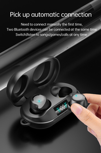 Earbuds Dx20 Đúng Không Dây Stereo Tai Nghe Điều Khiển Cảm Ứng Không Thấm Nước LED Hiển Thị Kỹ Thuật Số Trong Tai Tai Tai Nghe Mini Tai Nghe - Product Image 2