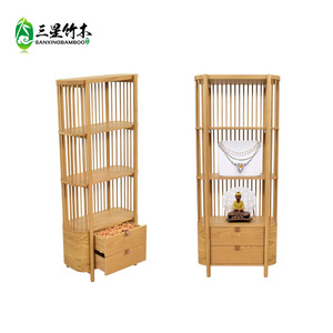 <b>Bamboo</b> coat rack, multi-layer household storage cabinet, solid wood bedside <b>table</b>, tea rack, display rack - Product Image 4