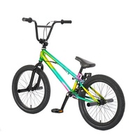Bicicleta plana BMX Freestyle de acero de una sola velocidad de 20 pulgadas con freno en V para entusiastas, venta directa de fábrica de alta calidad